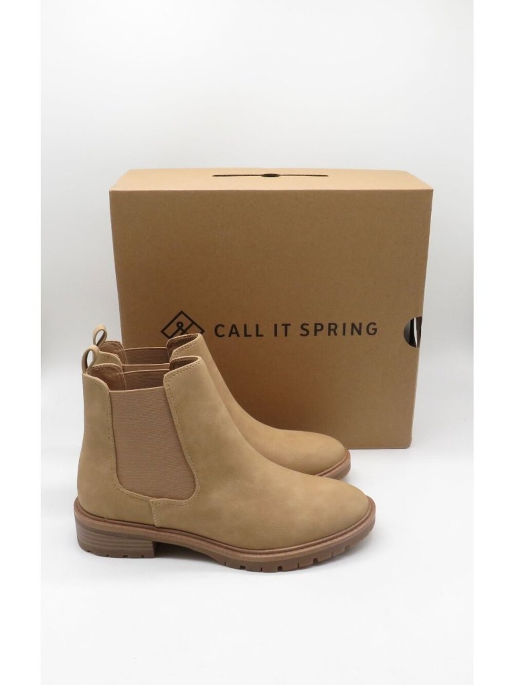 Call It Spring Needa-271 Womens Tan Chelsea Boots Size 6.5 NEW